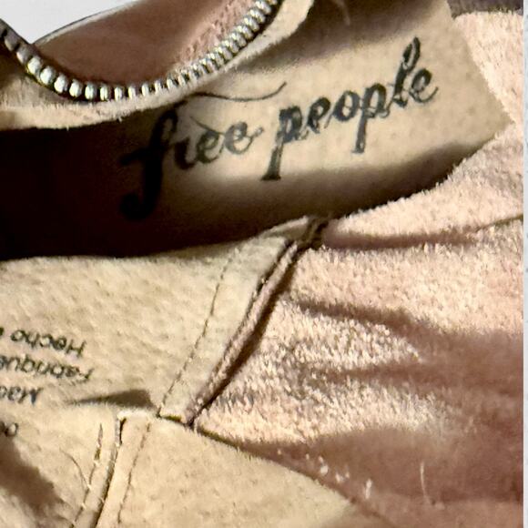 Free People Jack Zip Heel Ankle Boots Spiced Chai Tan Leather 39.5 Lug Sole - Picture 6 of 10